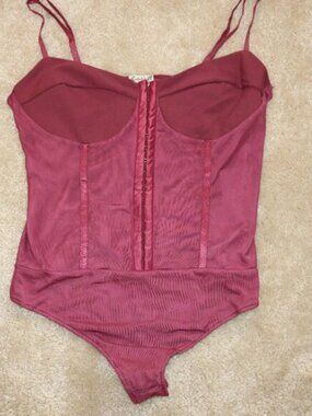 Free People Deep Red Bodysuit